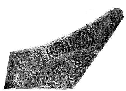 Maori War Canoe with typical koru pattern carving