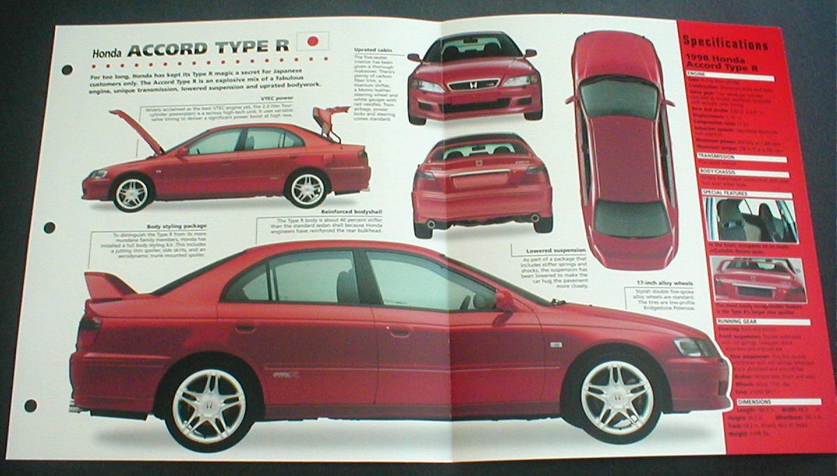 Honda accord type r brochure #2