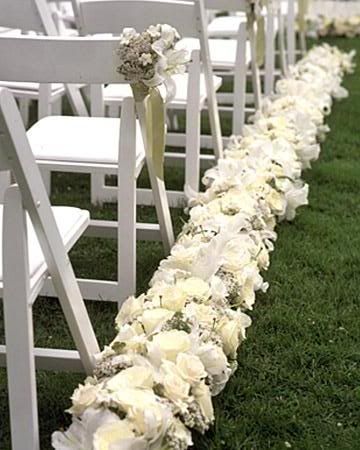 Anyhow for our outdoor wedding I would like to decorate the aisle with 