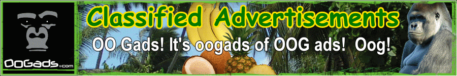 Universal Faith Ministries - UFM invites you to be a FREE TWO-TIER AFFILIATE FOR REFERRING OOGads.com FREE classifieds. We provide free affiliate links and banners to enable referrals for people to use our FREE classifieds, business listings, and coupons. Free affiliates earn $10 per sale, on tier-1; and $10 per sale, on tier-2. You are paid DAILY via Alertpay.com - on the same day the sale comes in to us. 

That is just what the FREE affiliates receive! If you become a PREMIUM member, you can earn more! 