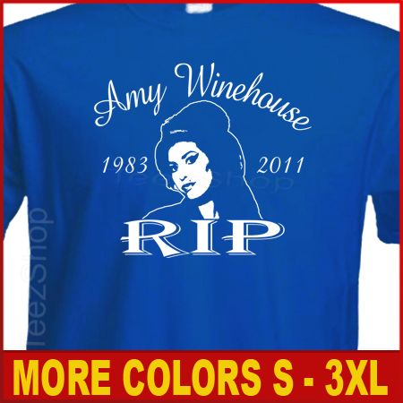 AMY WINEHOUSE dead Back to Black rehab soul RIP T shirt  