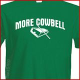 MORE COWBELL Funny SNL Retro TV 80s show Party T shirt  