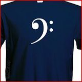 BASS CLEF Music symbol Jazz ROCK band Guitar T shirt  