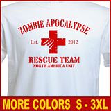 ZOMBIE APOCALYPSE 2012 Rescue Team funny horror T shirt  