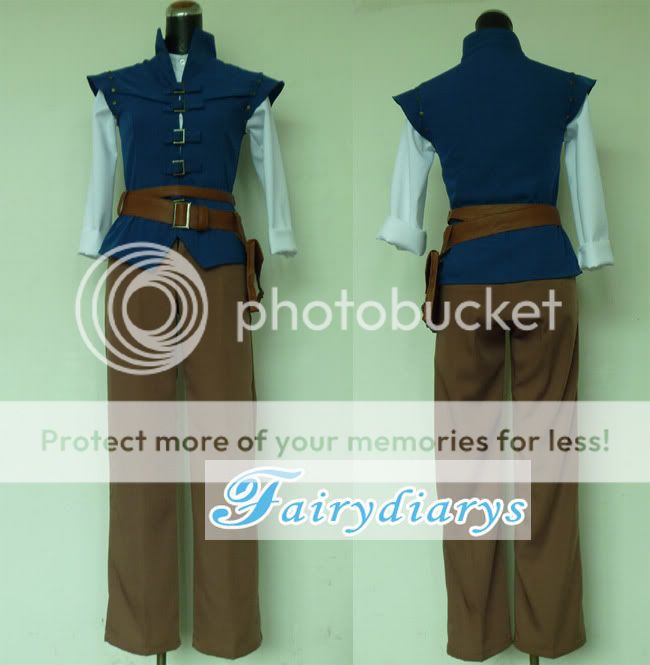 Enchanted Tangled Prince Flynn Rider Cosplay Costume Any Size  
