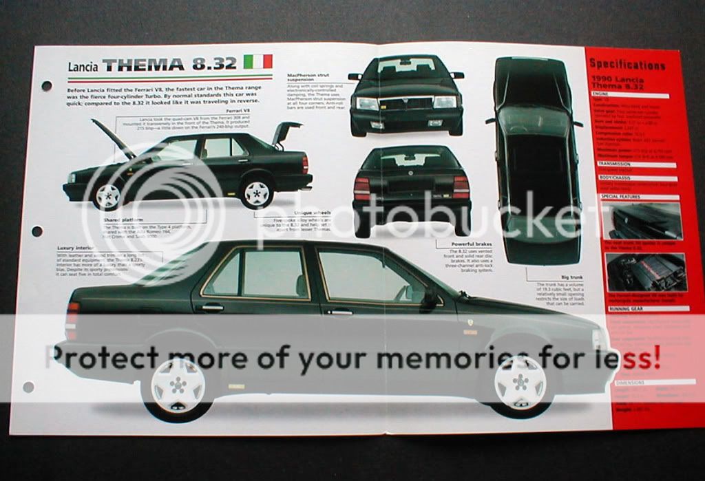 1990 Lancia Thema 8 32 Sedan Unique Imp Brochure 90